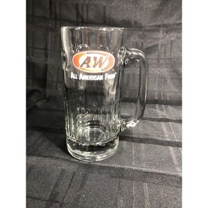 Large Vintage Glass A&W Root Beer 7" Mug All American Food Restaurant 20 Oz